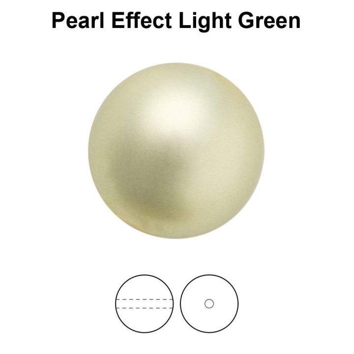 0423-Preciosa Nacre Pearl Round Maxima Light Green Pearl Effect 10mm
