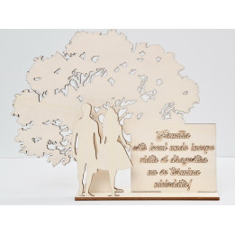 L240- Decupaj copac "Familia..." 30x24 cm  1buc