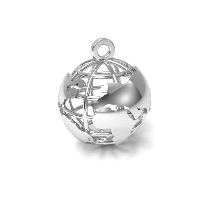 G2056-Charm glob pamantesc Argint 925 12MM