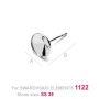 G0560-Tije cu bordura joasa pentru Swarovski Rivoli 8mm SS39 - bijuterii personalizate din argint | simoshop