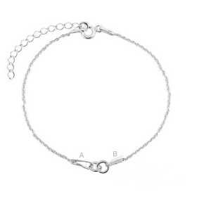 G0569-Baza bratara pentru link-uri 15 cm cu lantisor - bijuterii personalizate din argint | simoshop