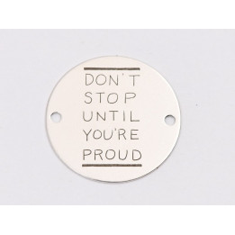E1250-GS-Link din argint "Don`t Stop" 16.5 mm / grosime 0.33 mm-1 buc