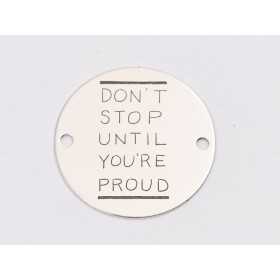 E1250-GS-Link din argint "Don`t Stop" 16.5 mm / grosime 0.33 mm-1 buc