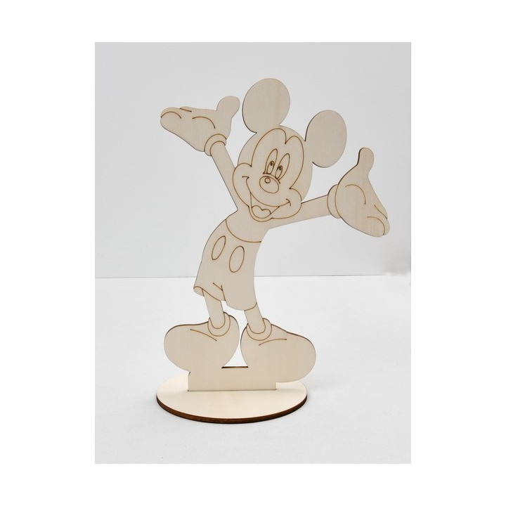 L246- Decupaj din lemn cu suport Minnie Mouse 25x15cm