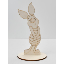 L250- Decupaj din lemn cu suport Piglet  22x10cm
