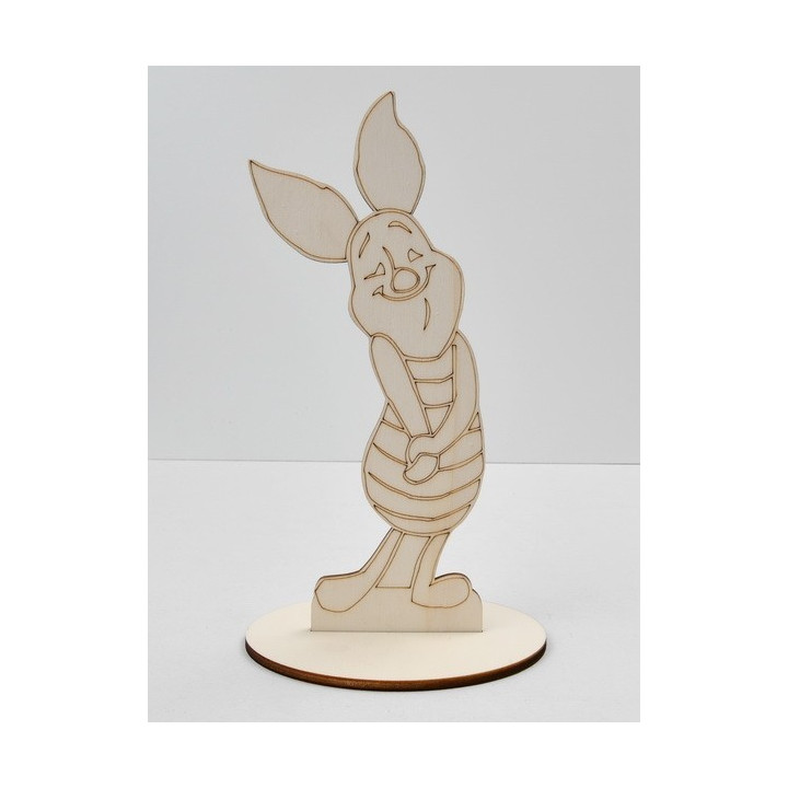 L250- Decupaj din lemn cu suport Piglet  22x10cm