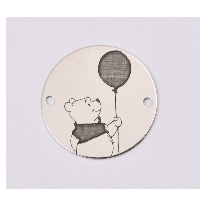 E1252-GS-Link din argint 925 Winnie the pooh 16.5mm 0,33mm - 1 buc
