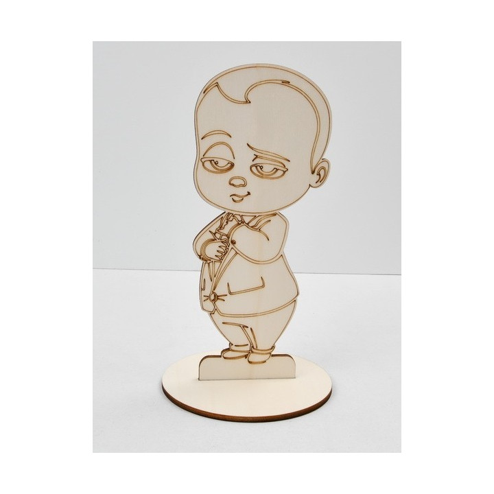 L258- Decupaj din lemn cu suport Baby Boss 22x10cm