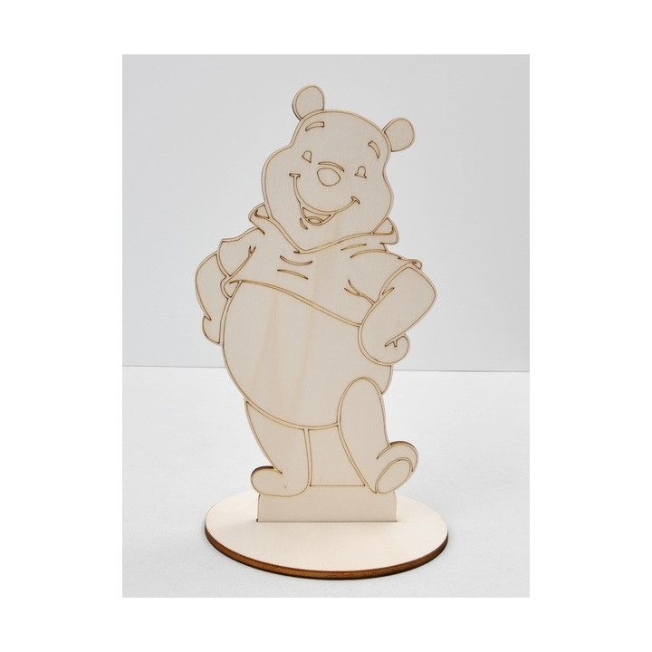 L259- Decupaj din lemn cu suport Winnie-the-Pooh 21x13cm