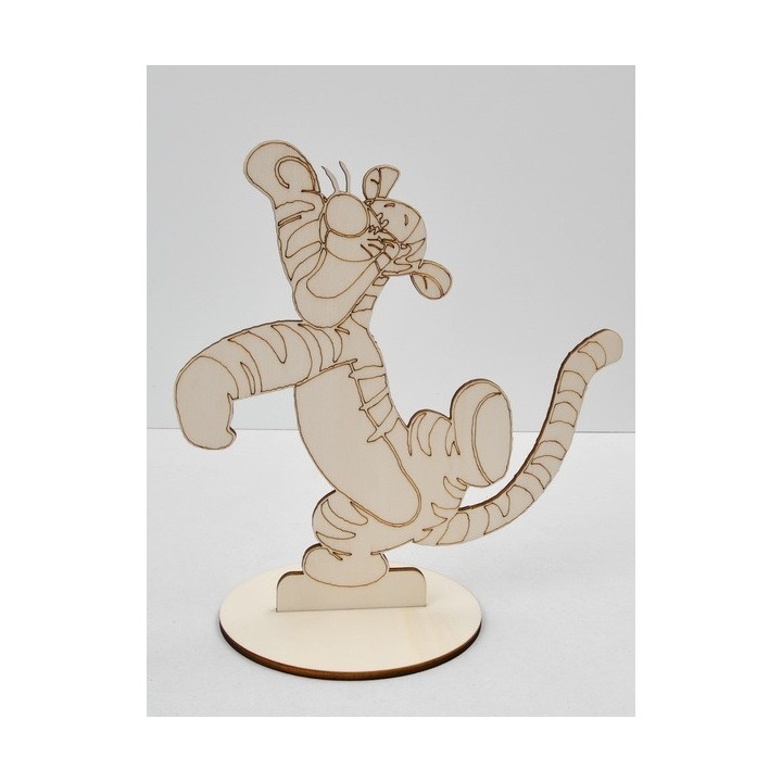 L261- Decupaj din lemn cu suport Tigger 20x20cm