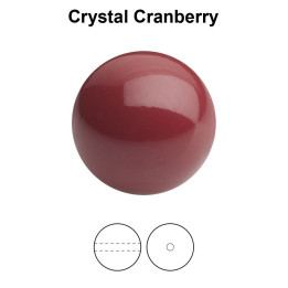 0646-Preciosa Round Pearl Maxima 1H Cranberry Crystal 8mm
