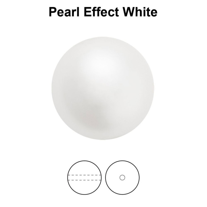 0649-Preciosa Round Pearl Maxima 1H White Pearl Effect 12mm