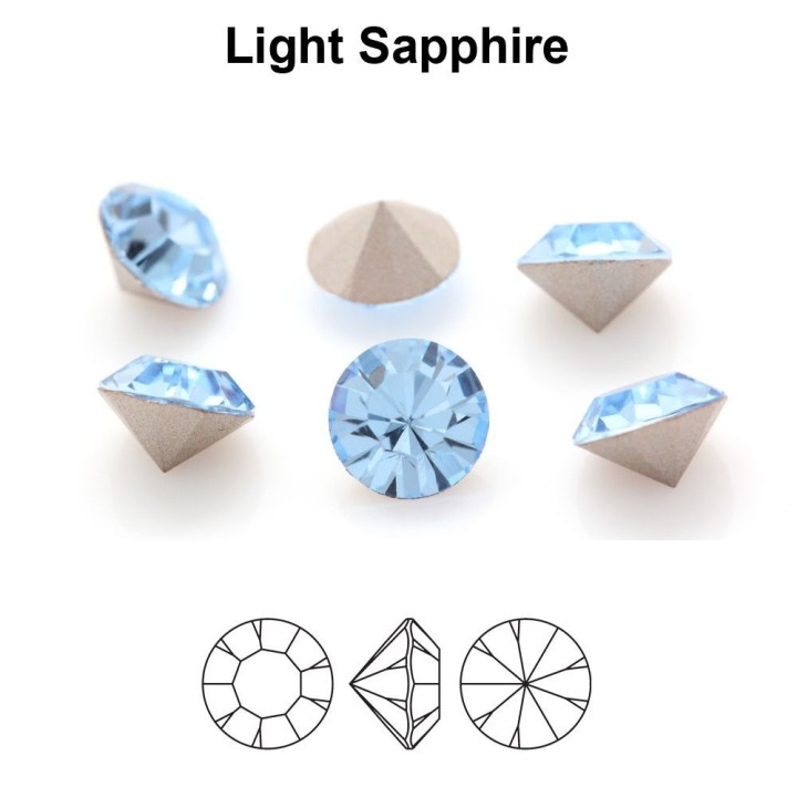 0653-Cristal Preciosa, MC Chaton Maxima Light Sapphire PP9 1.5mm - 50 buc