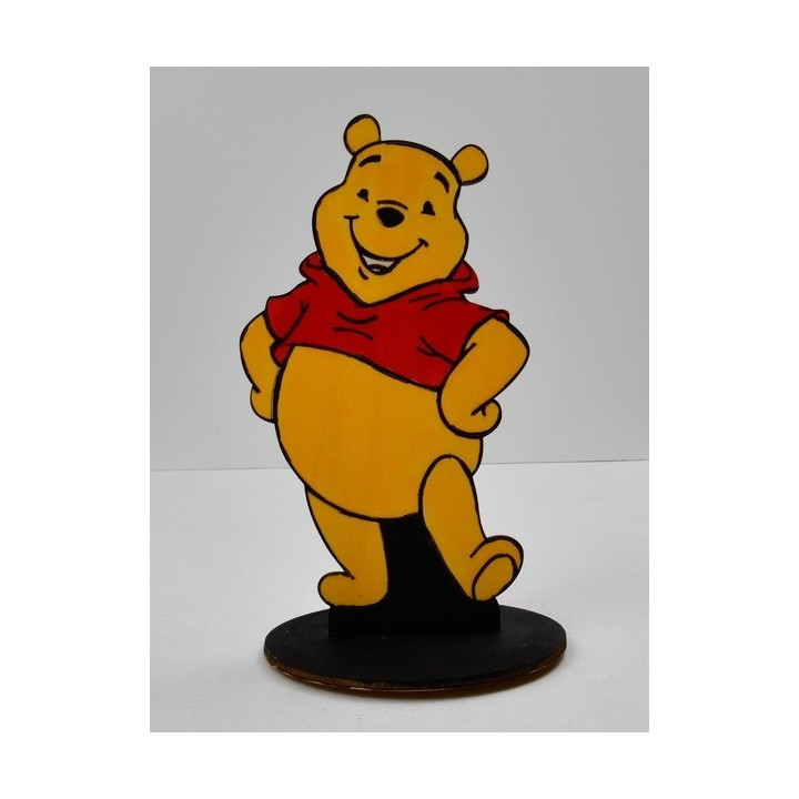 L259- Decupaj din lemn cu suport Winnie-the-Pooh 21x13cm