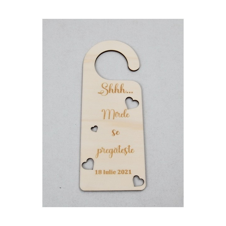L272-Door Hanger personalizabil "Mirele" 25x10cm 1buc