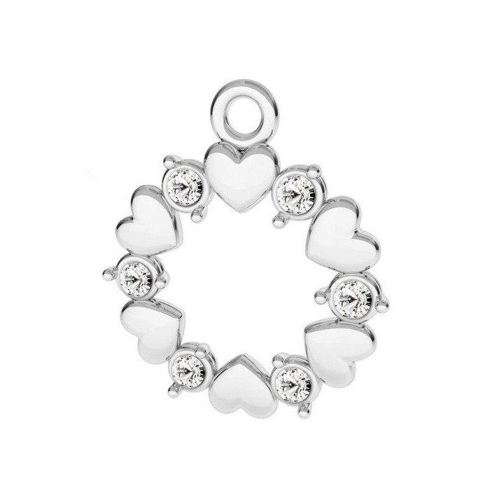 G0505-Pandantiv inimioare Argint 925 13.5x15.5mm - 1 buc