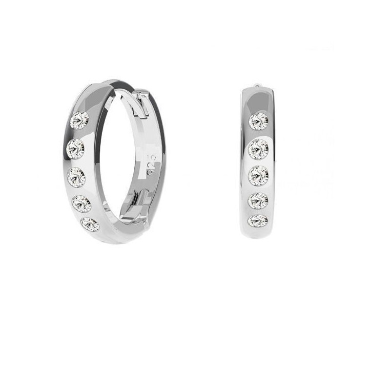 G1326-Veriga argint cu cristale 925 14mm-1 bucata