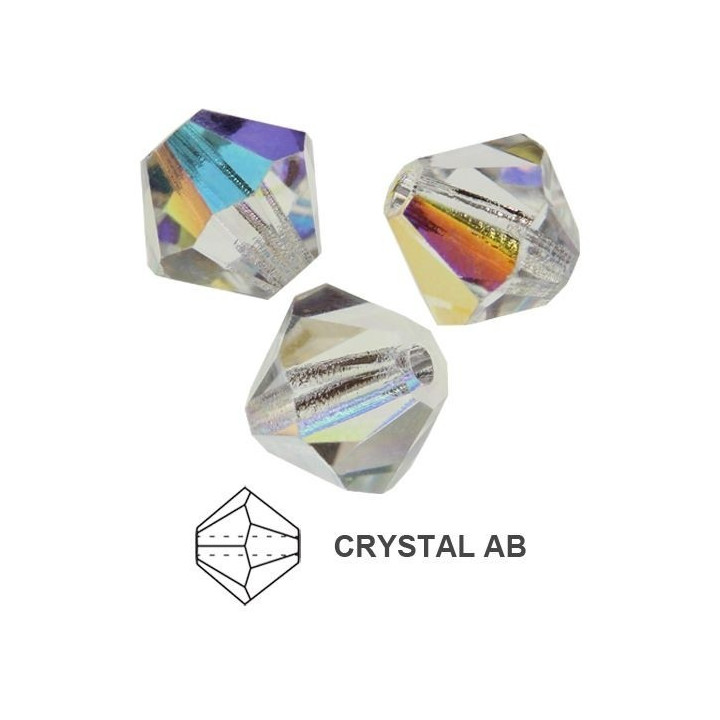 0064-Cristal Preciosa, MC Rondelle Bead Crystal AB 5mm - 1 BUC