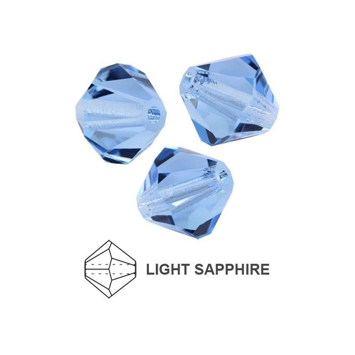0067-Cristal Preciosa, MC Rondelle Bead Light Sapphire 5mm - 1 BUC