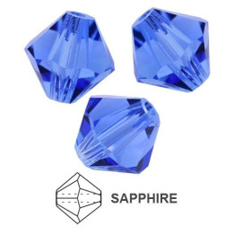 0080-Cristal Preciosa, MC Rondelle Bead Sapphire 3mm - 1 BUC