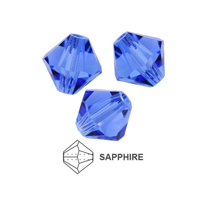 0080-Cristal Preciosa, MC Rondelle Bead Sapphire 3mm - 1 BUC