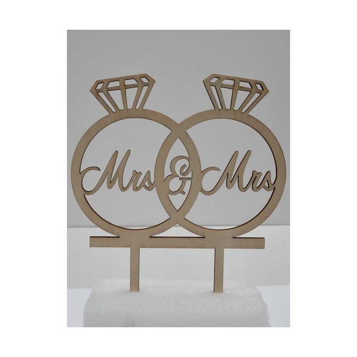 L285-Cake topper "Mrs./Mr." 16x18cm  1buc