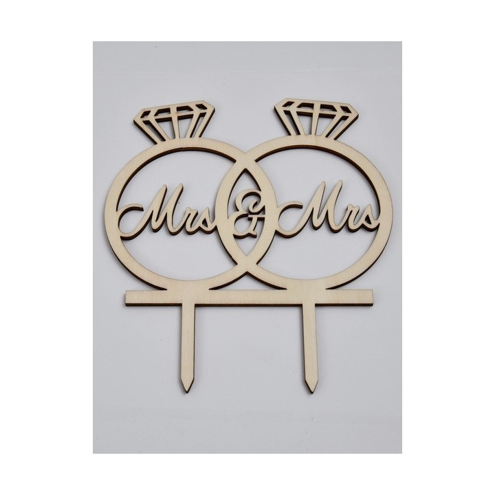 L285-Cake topper "Mrs./Mr." 16x18cm  1buc