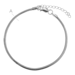 G0624-Baza bratara charm-uri tip pandora 18+4cm - bijuterii personalizate din argint | simoshop