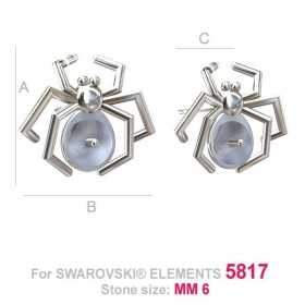 G0631-Tija paianjen perle gaurite pe jumatate 5817 de 6mm - bijuterii personalizate din argint | simoshop