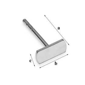 G0632-Tije platou dreptunghiular 7.1x3.5mm 0.5mm - bijuterii personalizate din argint | simoshop
