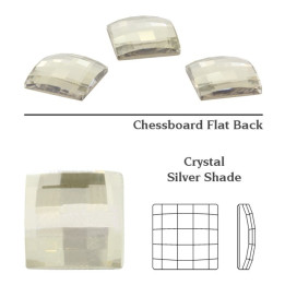 P2198-Swarovski Elements 2493 Chessboard Crystal Silver Shade HF 10mm - bijuterii personalizate din argint | simoshop