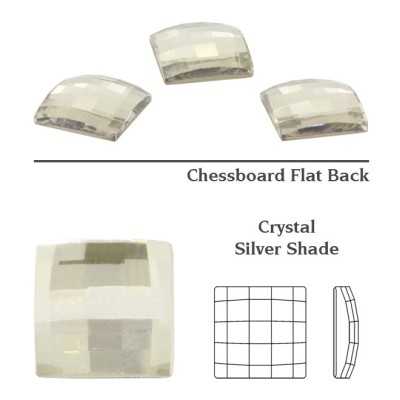 P2198-Swarovski Elements 2493 Chessboard Crystal Silver Shade HF 10mm - bijuterii personalizate din argint | simoshop