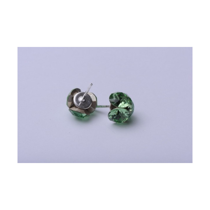 SERVICIU LIPIRE 3 CRISTALE XIRIUS SS29-SS34-SS39 IN FORMA DE FLORICICA-Pereche - bijuterii personalizate din argint | simoshop