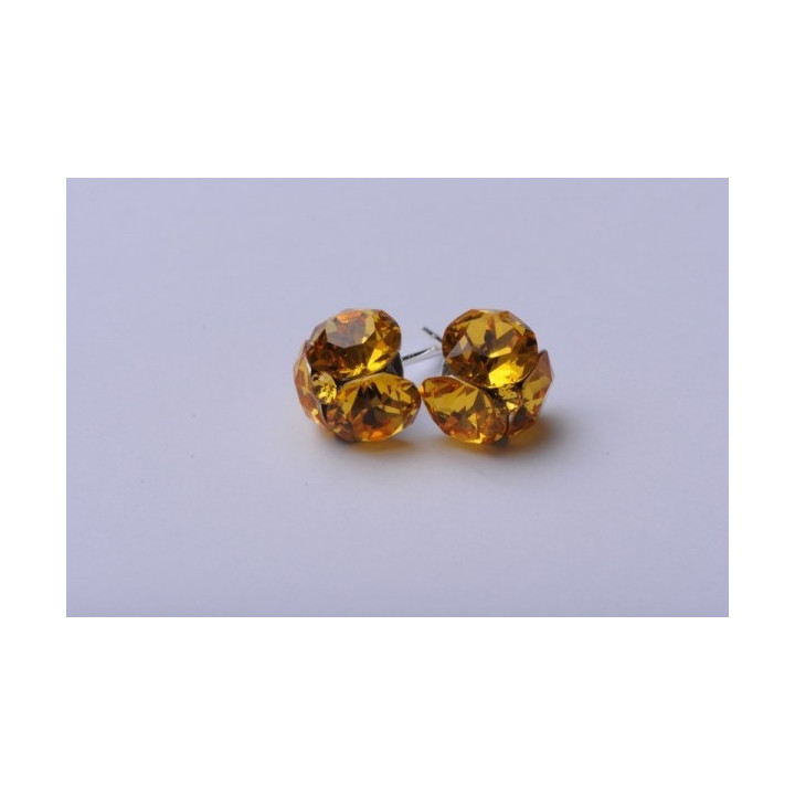 SERVICIU LIPIRE 3 CRISTALE XIRIUS SS29-SS34-SS39 IN FORMA DE FLORICICA-Pereche - bijuterii personalizate din argint | simoshop