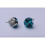 SERVICIU LIPIRE 3 CRISTALE XIRIUS SS29-SS34-SS39 IN FORMA DE FLORICICA-Pereche - bijuterii personalizate din argint | simoshop