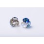 SERVICIU LIPIRE 3 CRISTALE XIRIUS SS29-SS34-SS39 IN FORMA DE FLORICICA-Pereche - bijuterii personalizate din argint | simoshop