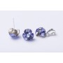 SERVICIU LIPIRE 3 CRISTALE XIRIUS SS29-SS34-SS39 IN FORMA DE FLORICICA-Pereche - bijuterii personalizate din argint | simoshop