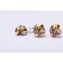 SERVICIU LIPIRE 3 CRISTALE XIRIUS SS29-SS34-SS39 IN FORMA DE FLORICICA-Pereche - bijuterii personalizate din argint | simoshop