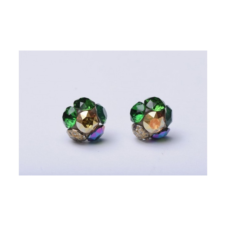 SERVICIU LIPIRE 3 CRISTALE XIRIUS SS29-SS34-SS39 IN FORMA DE FLORICICA-Pereche - bijuterii personalizate din argint | simoshop