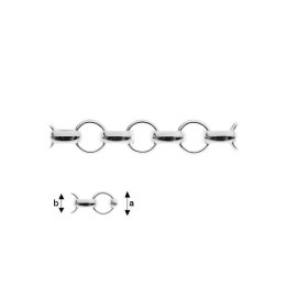 G0636-Lantisor ptr bratari cu charm zale rotunde 3.3mm pret 1 cm - bijuterii personalizate din argint | simoshop