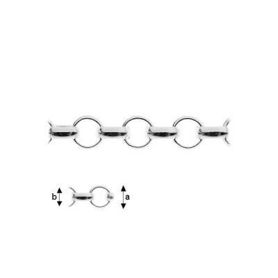 G0636-Lantisor ptr bratari cu charm zale rotunde 3.3mm pret 1 cm - bijuterii personalizate din argint | simoshop