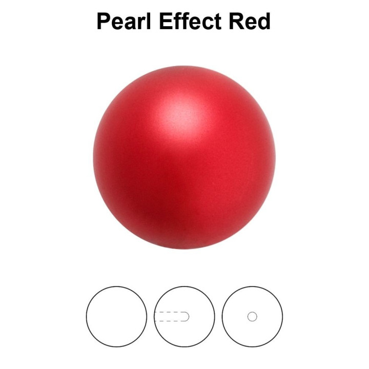 0116-Preciosa Round Pearl Maxima 1/2H Red Pearl Effect 12mm
