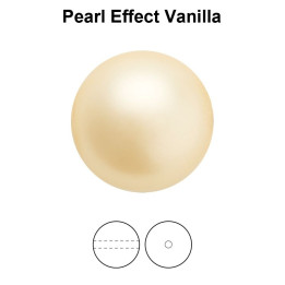 0125-Preciosa Round Pearl Maxima 1/2H Pearl Effect Vanilla 12mm