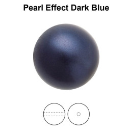0173-Preciosa Round Pearl Maxima 1H Dark Blue Pearl Effect 6mm