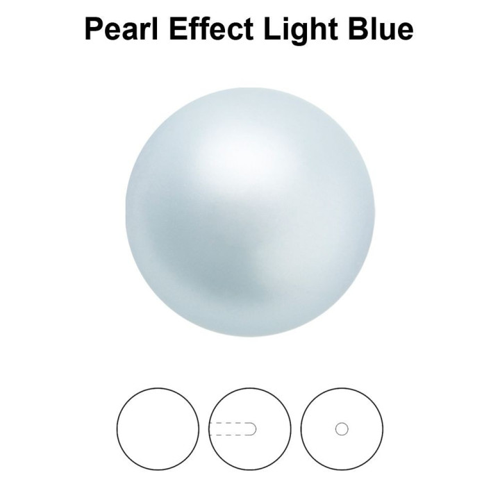 0221-Preciosa Round Pearl Maxima 1/2H, Light Blue Pearl Effect 12mm
