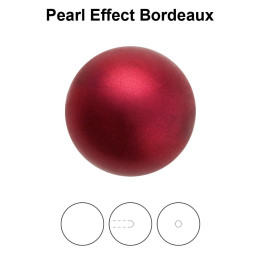 0274-Round Pearl Maxima 1/2H Bordeaux  10mm