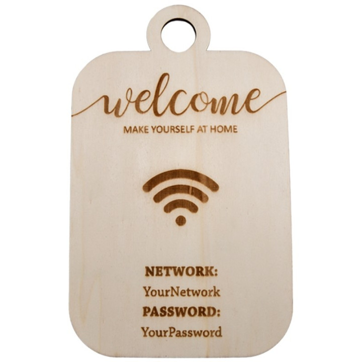 L295-Placuta "WI FI - make yourself at home"  33x20cm 1 buc