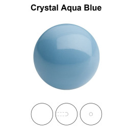 0279-Round Pearl Maxima 1/2H Aqua Blue  10mm
