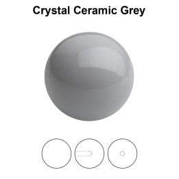0283-Round Pearl Maxima 1/2H Ceramic Grey  10mm