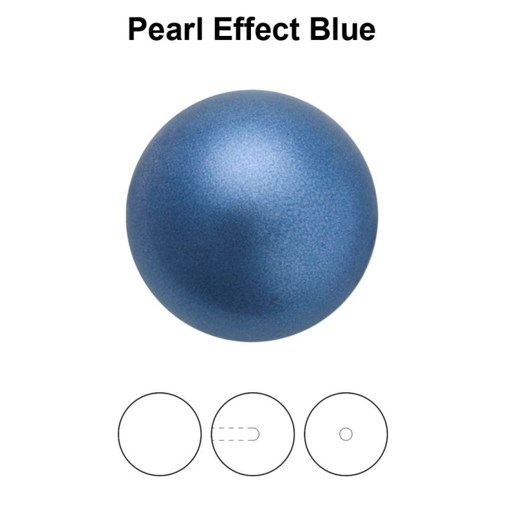 0306-Round Pearl Maxima 1/2H Blue Pearl Effect 10mm